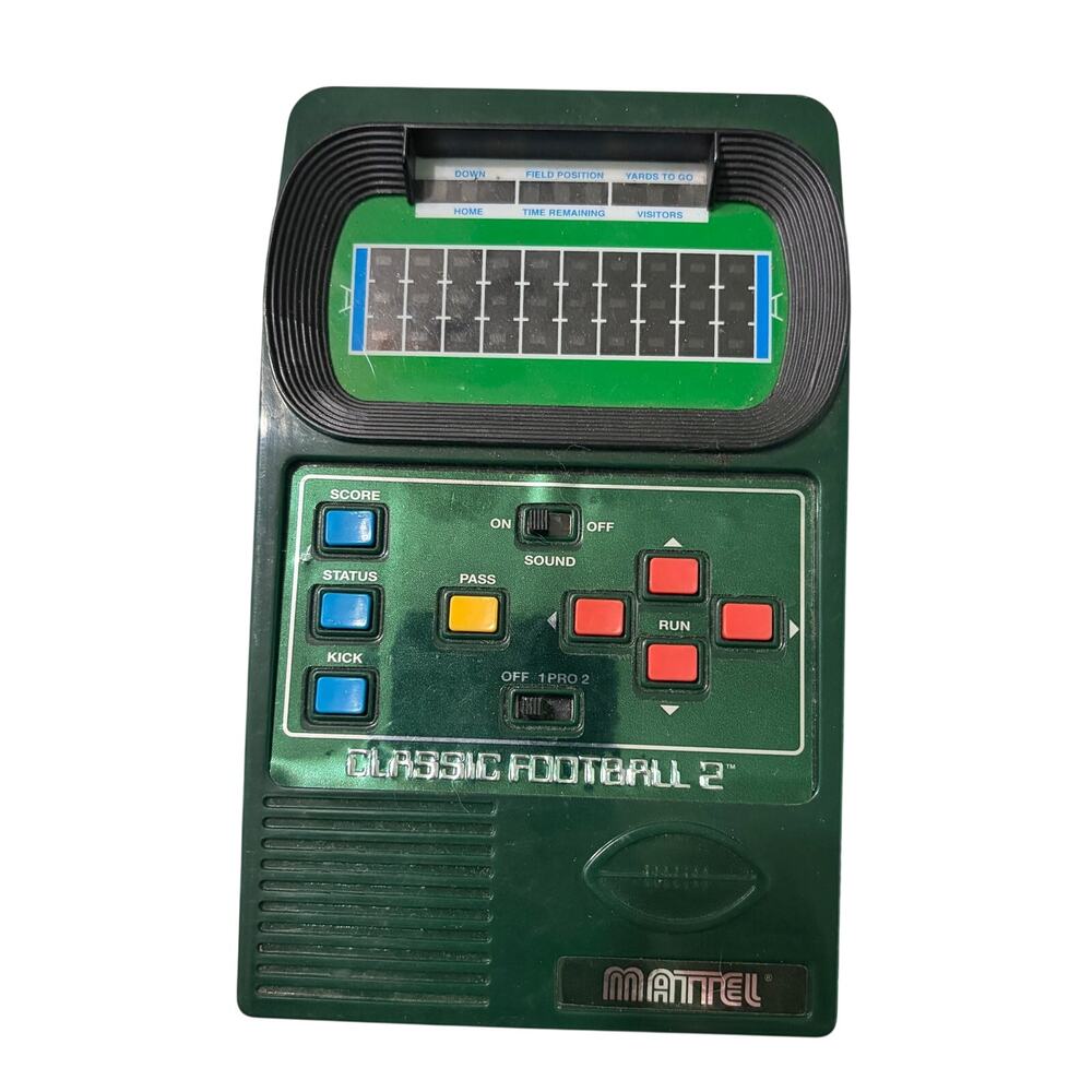 Vtg Mattel Classic Football 2 Model 43567 Handheld Electronic Game 2002